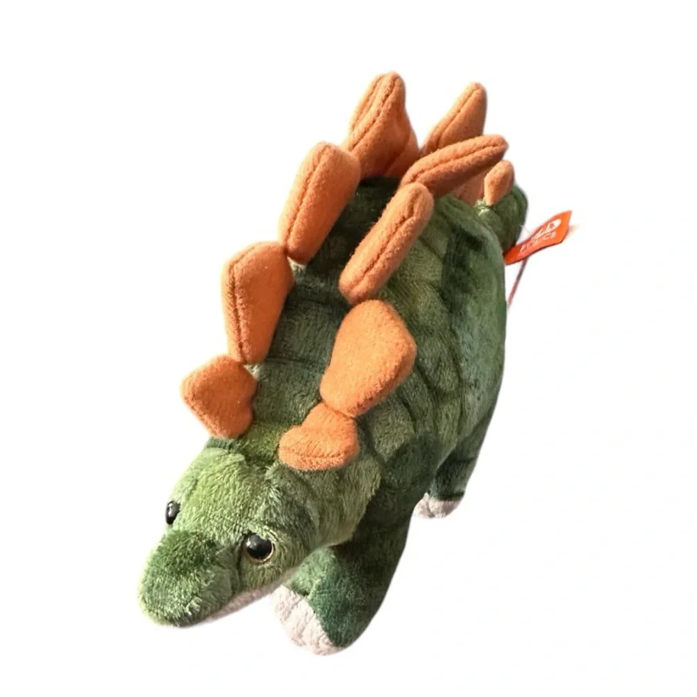 Wild Republic Stegosaurus Green Dinosaur Plush Stuffed Animal Toy 10” Long NWT